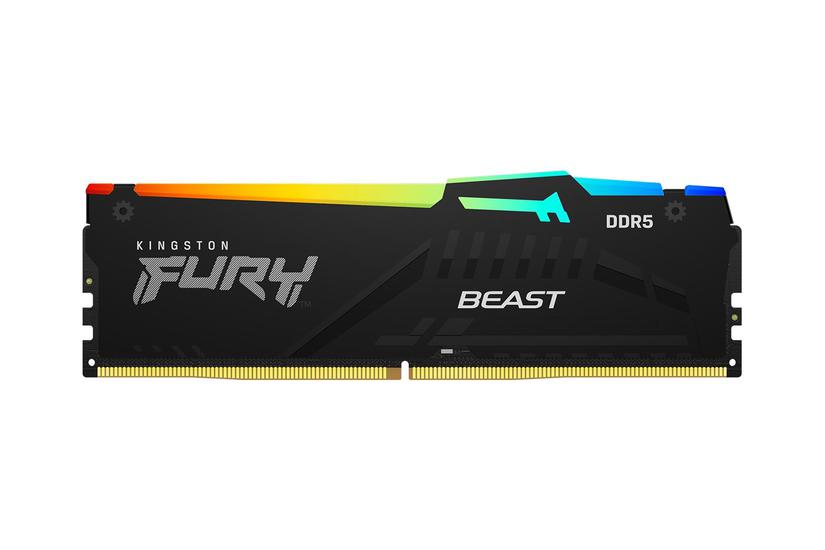 Kingston Fury Beast Rgb 16gb Ddr5 Ram 6400mhz Dimm 288 Pin Die Ecc Cl32 - Kingston Gaming  - 0740617343014