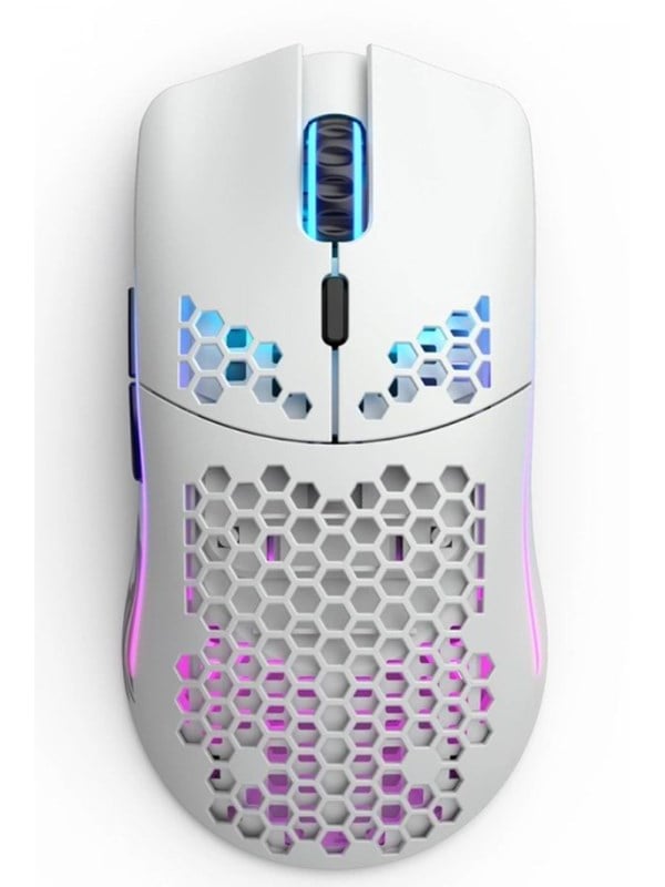 Hvid Glorious Model Wireless Matte White Gaming Mus Optisk Knapper Med Rgb Led Lys - Glorious Gaming  - 0810069975375