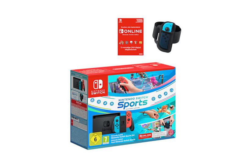 Nintendo Switch Spilkonsol Neonblå Neonrød Med Nintendo Switch Sports Set - Nintendo Gaming  - 0045496453992
