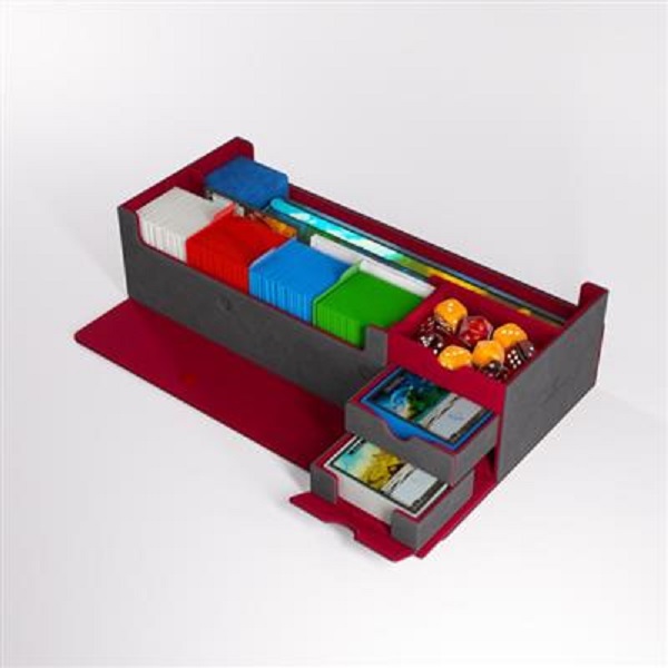Gamegenic Deck Box: Cards Lair 1000 Pro Convertible Gray Amp195amp165 Red Amp195amp184 - Gaming  - 4251715414491