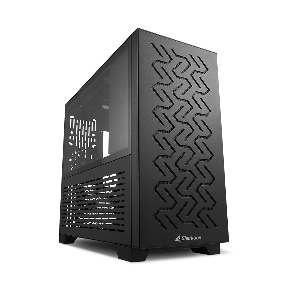 Sort Sharkoon Z1000 Gaming Tower Case Black Tempered Glass Side Panel - Sharkoon Gaming  - 4044951035090