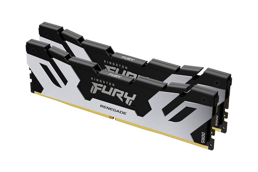 Kingston Fury Renegade Silver 96gb:2x48gb Ddr5 Ram 6400mt Dimm 288 Pin Die Ecc Cl32 - Kingston Gaming  - 0740617338676