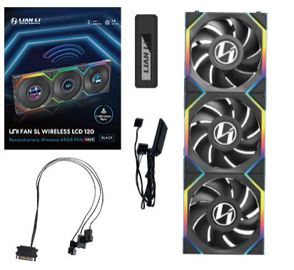 Sort Lian Uni Fan Wireless Lcd Pak 120mm - Lian Li Gaming  - 4718466016812