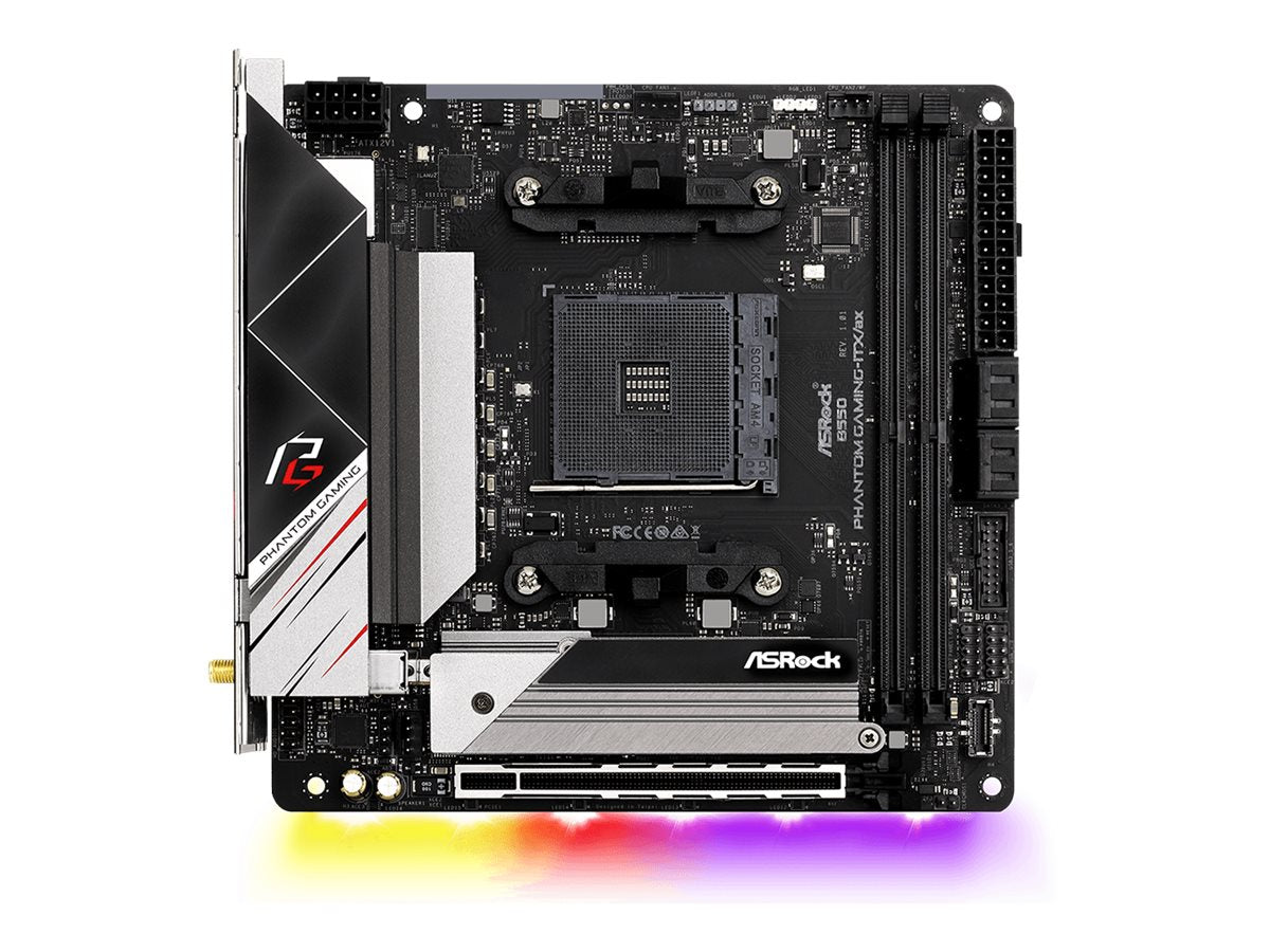 Asrock B550 Phantom Gaming Itx Mini Itx Am4 Amd B550 Bundkort - Asrock Gaming  - 4710483931611