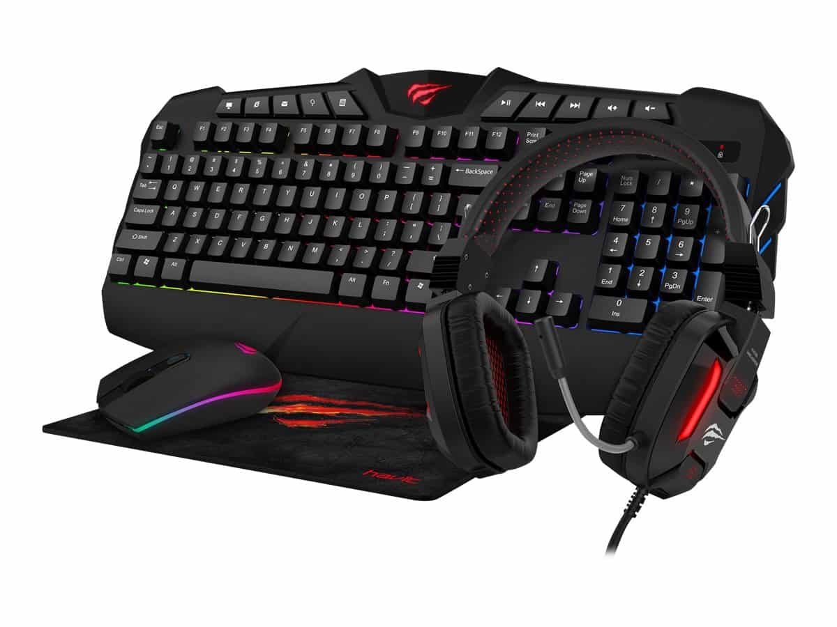 Havit Gaming Bundle Mus Tastatur Headset Måtte - Havit Gaming  - 6939119017118