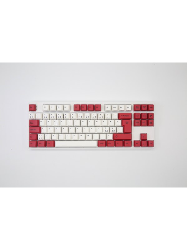 Hvid Varmilo Vea88 Special Edition White Plate Brown Gaming Tastatur Uden Numpad Nordisk - Varmilo Gaming  - 6924427352204