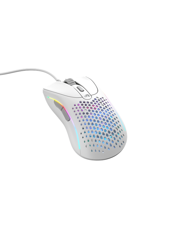 Hvid Glorious Model Wired Matte White Gaming Mus Optisk Knapper - Glorious Gaming  - 810069975726