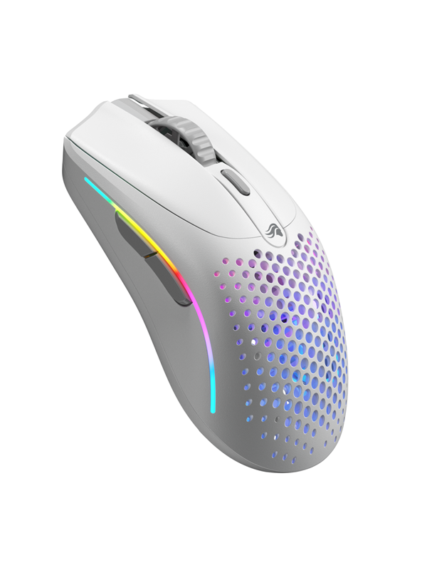 Hvid Glorious Model Mini Wireless Matte White Gaming Mus Optisk Knapper Med Rgb Led Lys - Glorious Gaming  - 0810069975764