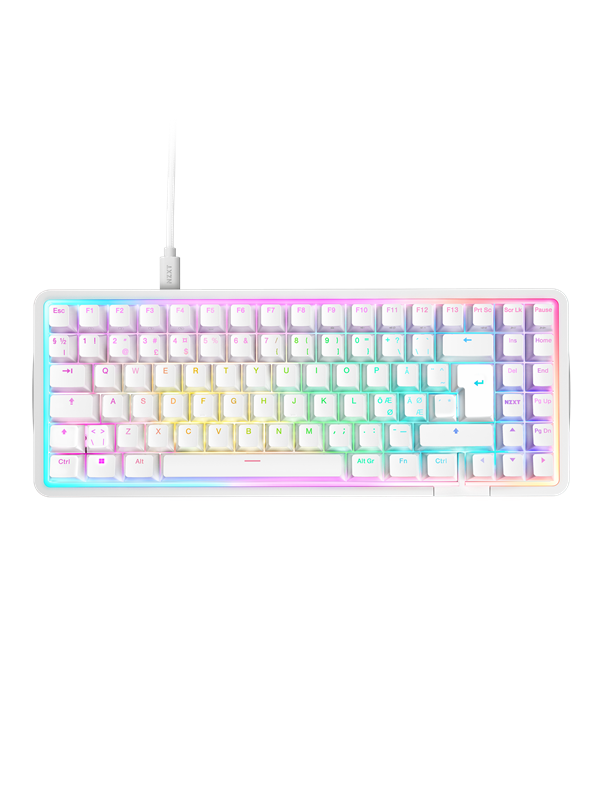 Hvid Nzxt Function Elite Minitkl White Gaming Tastatur Uden Numpad Nordisk - Nzxt Gaming  - 5056547204000