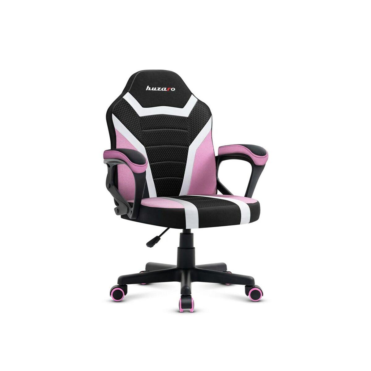Pink Gaming Stol Huzaro Ranger Mesh Sort Børn - Huzaro Gaming  - 5903796010640