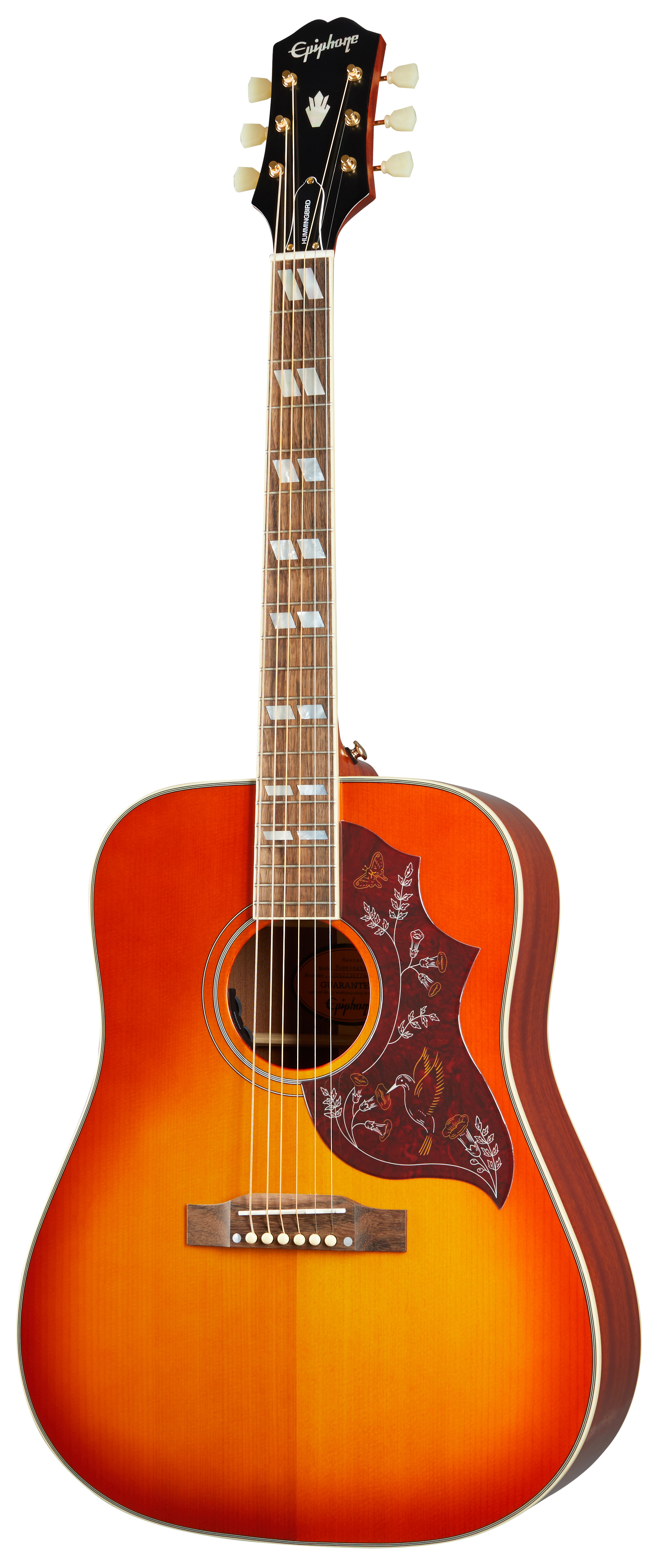 Epiphone Hummingbird Acsg Western Guitar Aged Cherry Sunburst Gloss - Epiphone Smartphones  - 711106045344