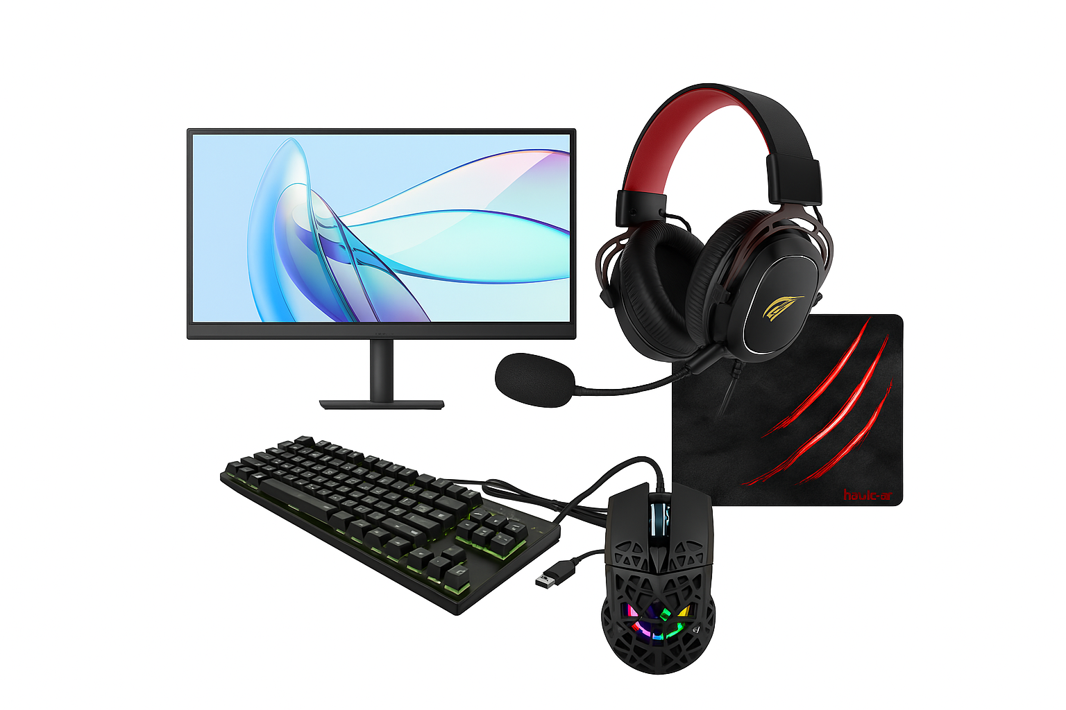 Starter Gaming Pakke Ampbull Skærm Ampbull Komplet Setup Uden - Gaming
