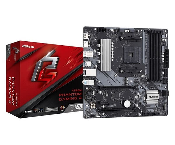 Asrock A520m Phantom Gaming Matx A520 Bundkort Am4 Bundkort - Asrock Gaming  - 4710483932915