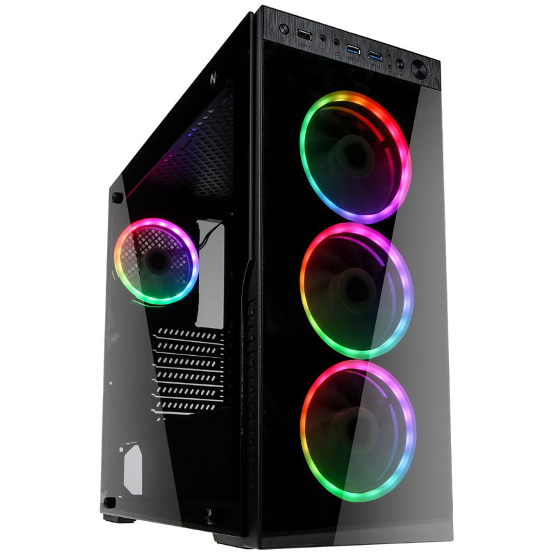 Sort Kolink Horizon Rgb Midi Tower Tempered Glass Black - Kolink Gaming  - 5999094002296